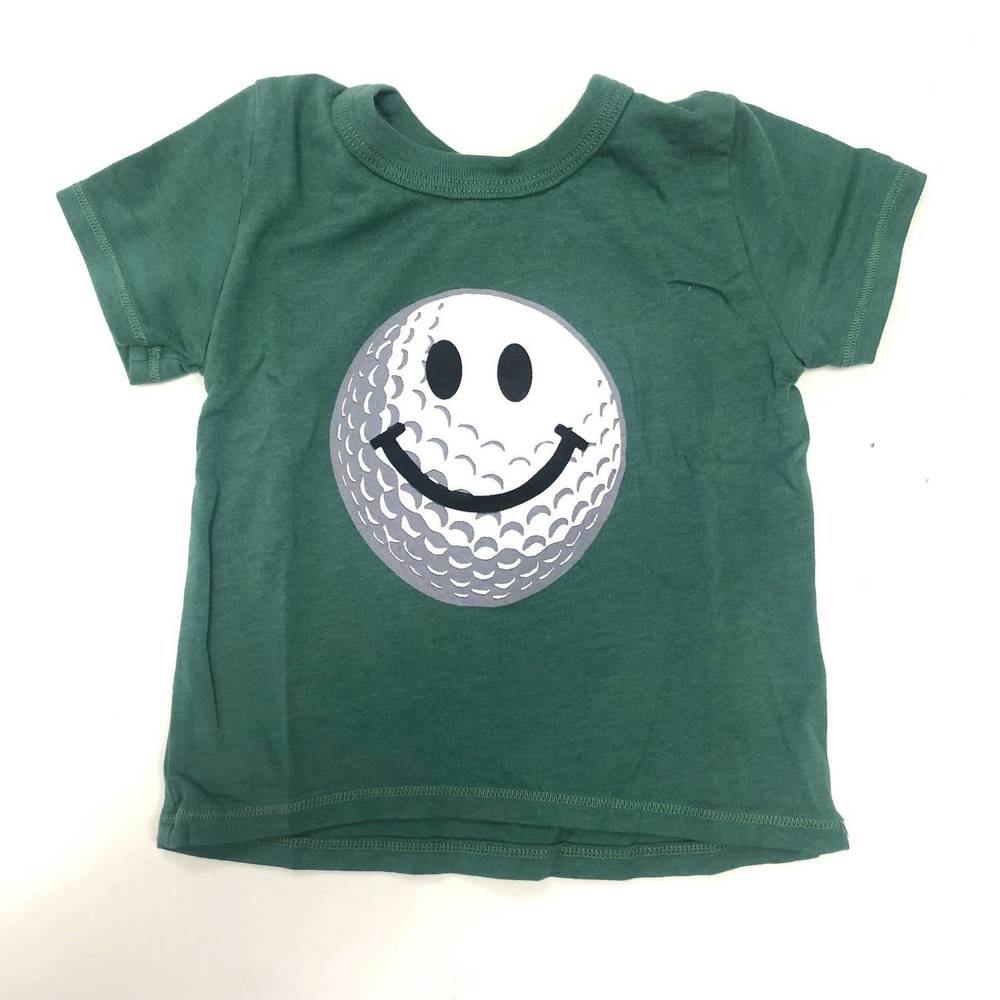NEW COZII kids happy face golf tee in green
